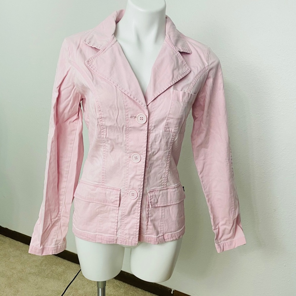 Z. Cavaricci Pink Jean Jacket Women's Cute Top